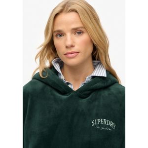 Superdry Trui Country Club Velour Loose Hood W2012545a 27e Enamel Green Dames Maat - M