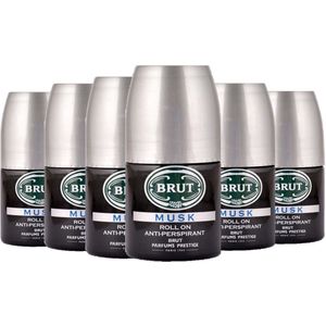 Brut Deo Roller Musk - Voordeelverpakking 6 x 50 ml
