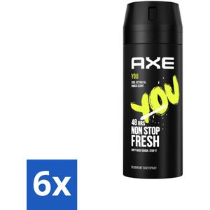 Axe Deodorant Bodyspray You 150 ml - Voordeelverpakking - 6 stuks