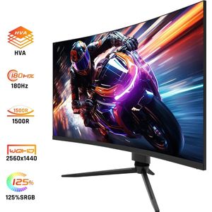 EliteNest® - Gebogen Gaming Monitor 32"" - 2560x1440 QHD - 170Hz - 1500R Curve - HDR10 - FreeSync & G-Sync - Verstelbare Stand - VESA Mount