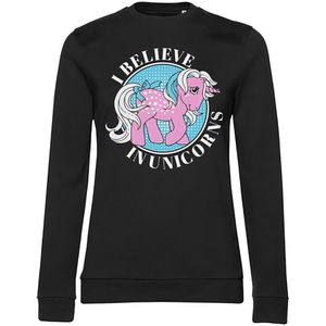 My Little Pony Damen I Believe In Unicorns Girly Sweatshirt Black-M