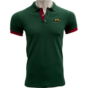 KAET - Polo - T-shirt- Heren - (groen- rood)-Maat - L