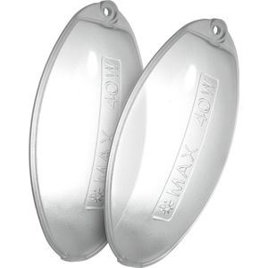 2x Dparts glaasje van afzuigkap - 100x54mm - geschikt voor Zanussi AEG Electrolux Whirlpool - ovaal lampenkap - afdekkapje van lamp - verlichting lampenafdekking - nr. 50248796000 - 482000027038 - C00058249