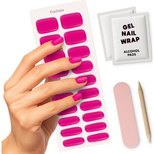 Gel Nail Wrap - Roze - Fuchsia - Gel Nail Wraps - Gel Nagel Stickers (incl. Instructievideo)