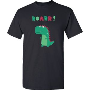 Roar!' Groene dino | Funshirt | Grappig t-shirt | Maat XXXXL