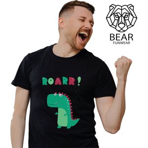 Roar!' Groene dino | Funshirt | Grappig t-shirt | Maat XXXXL
