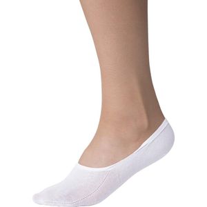 Set 4x Sneaker sokken Wit 43-46 + Gratis Waszakje