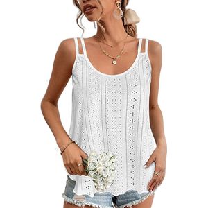 Dames Zomer Hemd - Wit Shirt - Geweven Top - Gebreid - Kant - Fashion