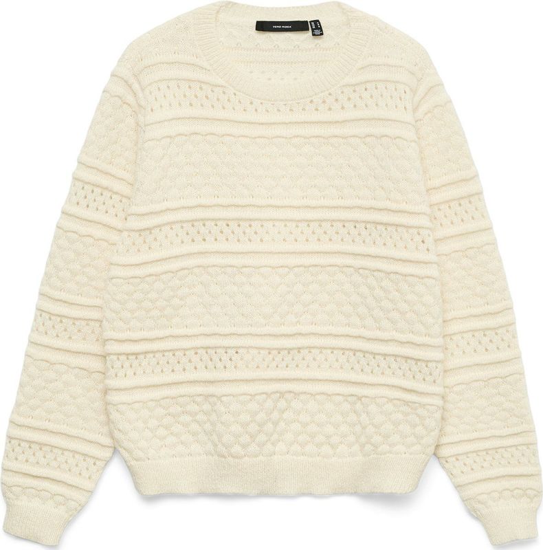 VERO MODA - VMLEO LS O-NECK PULLOVER BF - Gebreide Pullover - Dames