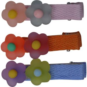 Jessidress® Haarspeldjes Haarclips Meisjes Mini Haarclip - Roze/Oranje/Blauw