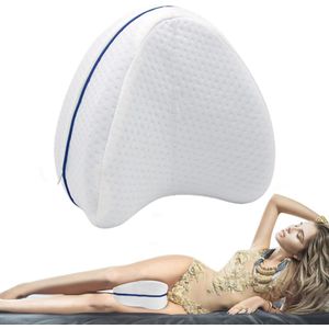 Ergonomisch Beenkussen en Kniekussen voor Zijslaapers - Traagschuim Kussen ter Ondersteuning van Benen, Knieën en Rug