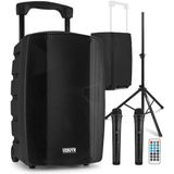 Vonyx VSP200 - Portable Speaker - 200W - Met 2 Microfoons en Beschermhoes