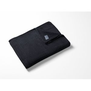 Linnick Flanel Fleece Deken Croco - black - 140x200cm - Plaid
