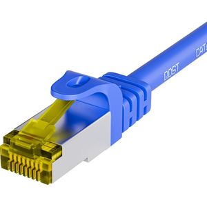 Qost - CAT7 10G internetkabel - SFTP PIMF - 10 Gbps / 500 MHz - 100% koper - RJ45 Connectoren - Patchkabel / Netwerkkabel - 5 meter - Blauw