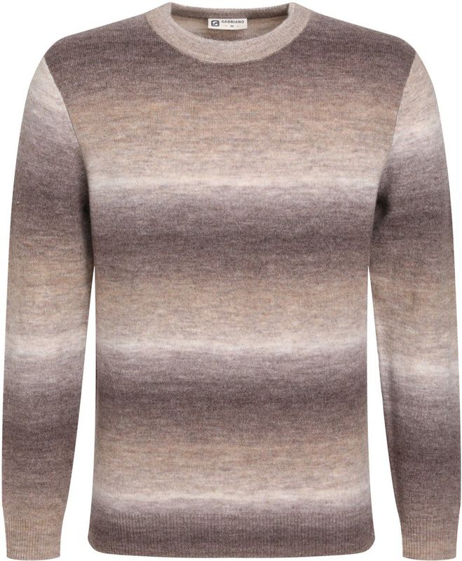 Gabbiano - Trui - Taupe - Zachte Trui Met Gardient Kleurverloop