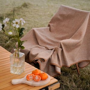 Merino wollen deken, campingdeken, knuffeldeken, wollig, wasbaar, grote sprei, ideaal voor outdoor-camping, alle seizoenen, geschikt voor 10 kg, keperstof, warm geel