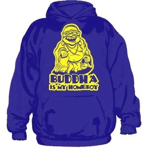 Hybris Buddha Is My Homeboy Hoodie SH-3-10692-H3-2 Blue-S