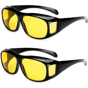 Overzet Bril Nachtzicht - Nachtbril - 2 Stuk - Overzetzonnebrillen - Unisex