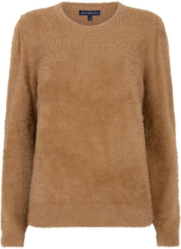 Red Button - Sweater - Bruin - Puff Sleeve
