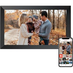 Naevy Digitale Fotolijst 15.6 Inch – XL – Full HD – WiFi Verbinding & Touchscreen – Frameo App – Fotokader – 32 GB Intern Geheugen