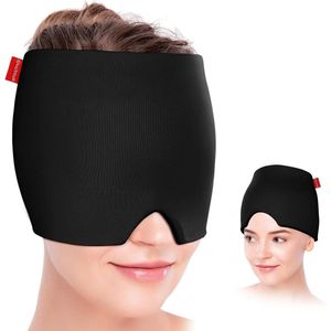 Herbruikbaar migraine masker - koelpads hoofdpijn muts - slaapmasker koelpak - gezwollen ogen bijholten nervositeit