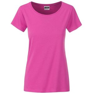 James and Nicholson Dames/dames Basic Organic Katoenen T-Shirt (Roze)