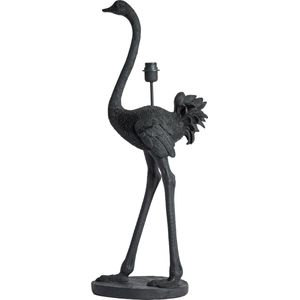 Light & Living Tafellamp Ostrich - Zwart - 38.5x27x95cm - Woonkamer - Slaapkamer