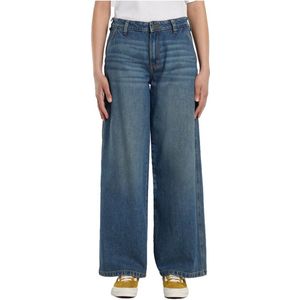 DICKIES - Hilham - Jeans - Lichtblauw - High Waist - Wide Leg