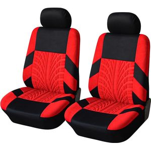 Set van 2 autostoelhoezen met korrels, universele stoelhoezen, compatibel met antislip en waterbestendig, voor limousines, auto, bestelwagen (rood)