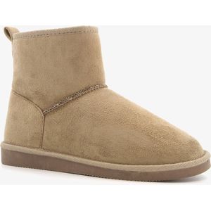 Thu!s hoge gevoerde dames pantoffels taupe - Beige - Sloffen - Maat 40