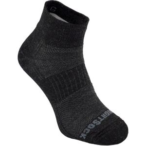 Wrightsock Coolmesh Merino Quarter - Donkergrijs/Lichtgrijs - 34-37