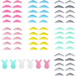 Inovra - 76-delige set met wimperlifting-pads en Y-vormige wimperborstels - Professionele wimperstyling met siliconen pads