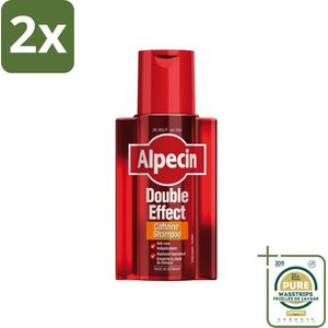 Alpecin - Double Effect - Shampoo - Anti-roos & Haargroei - 200 ml - Voordeelverpakking - 2 stuks - Roos shampoo - Haargroei shampoo