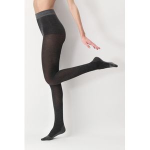 Oroblu Eco Sneakers Natural Piquet Panty - Kleur Antraciet Melange - Maat L/XL