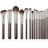 Jessup - Bruine Make-up Kwasten Set - 15st - Professionele Make-upborstels