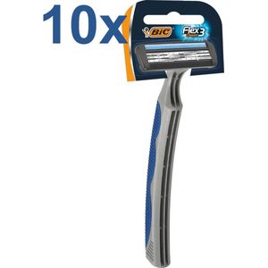 BIC - Flex 3 - Wegwerpscheermesjes - 10 Stuks - Voordeelverpakking