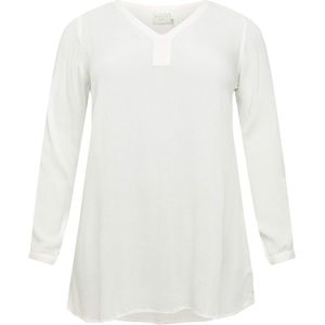 Dames Plus Size Tuniek Met Lange Mouwen en V-hals