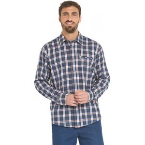 Klein geruit warm flanellen overhemd