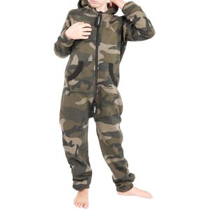 Unisex Kids Fleece Hooded Jumpsuit in Various Colors