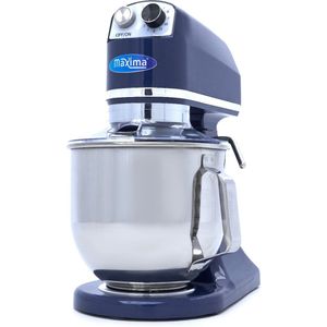 Maxima Planeetmenger 7 L Tot 2 Kg Deeg Staalblauw - RVS Mengkom - 11 Snelheden - Keukenmachine - Standmixer - Keukenrobot - 7 liter - Blauw