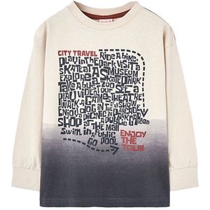Boboli Knit T-shirt Met Lange Mouwen Beige 4 Years Jongens,Meisjes