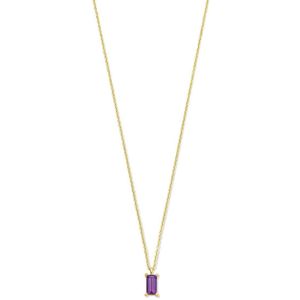 14K geelgoud collier amethist 41 - 43 - 45 cm 4028706