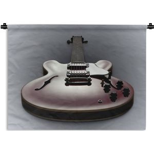 Wandkleed Elektrische gitaar - Een donkerrode elektrische gitaar Wandkleed katoen 120x90 cm - Wandtapijt met foto
