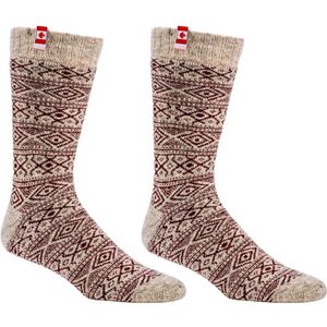 Canadese thermo sokken | rood | 80% wol | maten 35-38 | 39-42 | 43-46 | per 2 paar