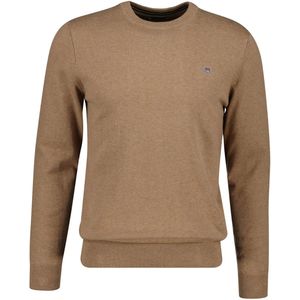 GANT - Klassieke C-hals - Donker Sand Melange - Sweater