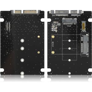 2 in 1 Mini M.2 NGFF & mSATA SSD naar SATA 3.0 harde schijf converter/adapter - ondersteuning mSATA/M.2 NGFF SSD - solid state schijf voor desktop .