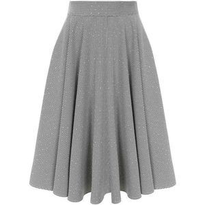 Banned - Cary Sparkle Houdndstooth Swing Rok - L - Zwart