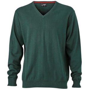 James and Nicholson Heren V-hals pullover (Bosgroen)