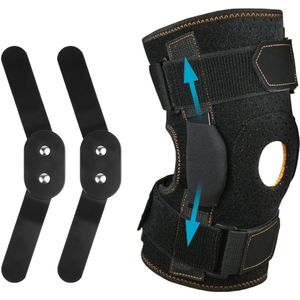 Goodivery® - Scharnierende Kniebandage - Verstelbare Open Knieschijf Tegen Kniepijn - Scharnierende Kniebandage Met Parallelle Banden En Dubbele Zijstabilisatoren