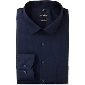 OLYMP - Overhemd - Donkerblauw - Poplin - Comfort Fit